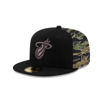 Sapca New Era Miami Heat NBA Camo Panel 59FIFTY Fitted - Negrii